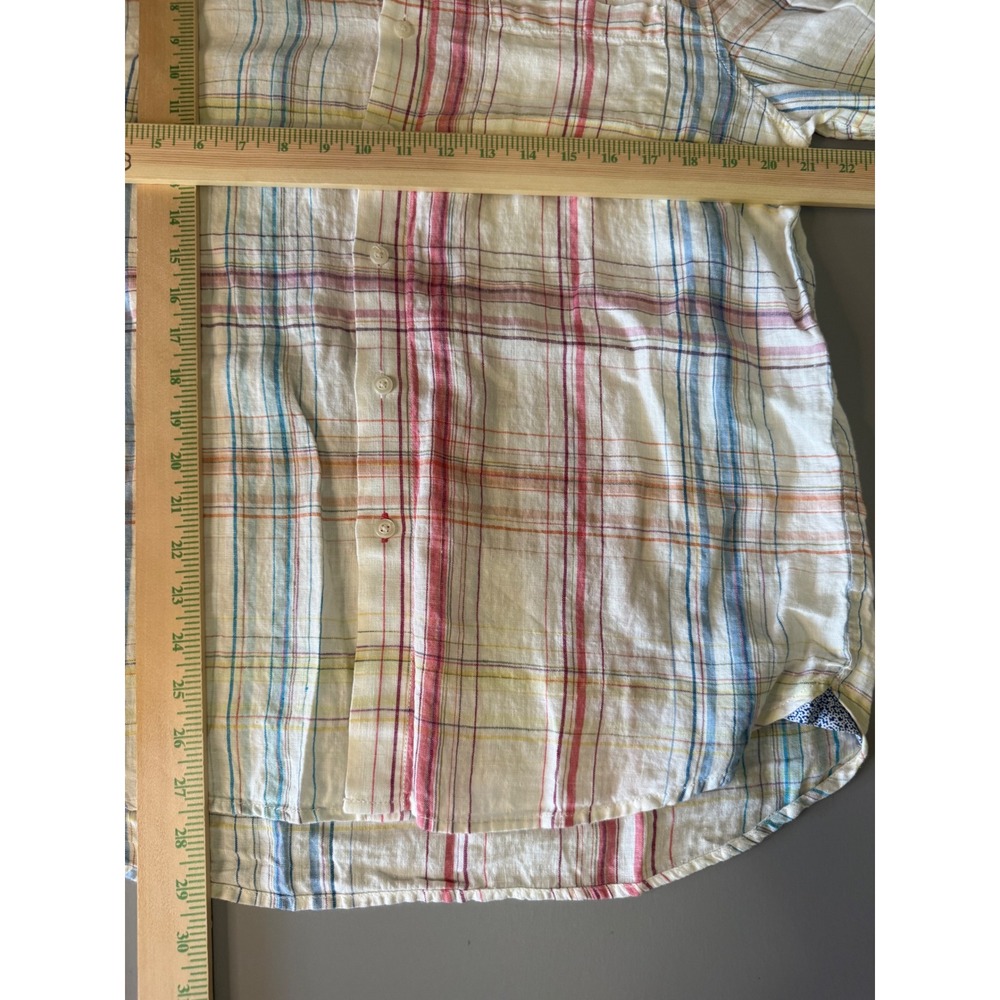 Carhartt Mens 2XL Relaxed Fit Plaid Short Sleeve Button Down Shirt Blue 103006